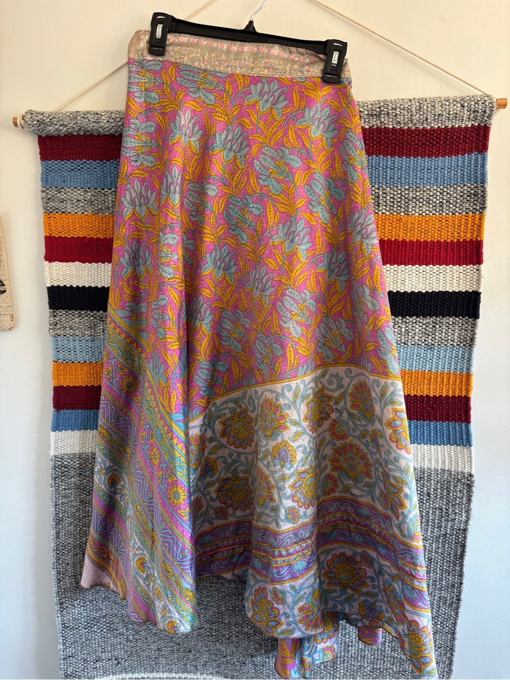 Vintage Boho Floral Maxi Skirt